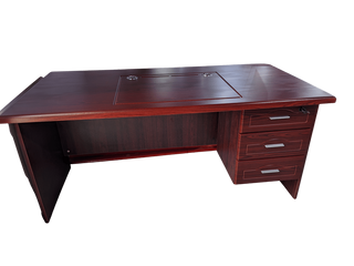 Bureau 120X80 3T FIXE MDF ACAJOU SANS SOUS MAIN
