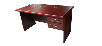 Bureau 140X80 2T FIXE MDF ACAJOU SANS SOUS MAIN