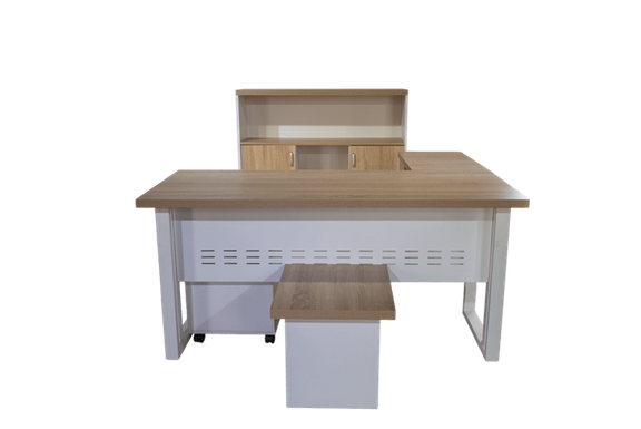 Bureau 160X70 3T ECO CLAIR FAUSSE EPAISSEUR PIED BOIS