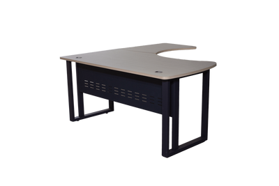 Bureau 180x88 / ST / pied métallique carré forme galbée
